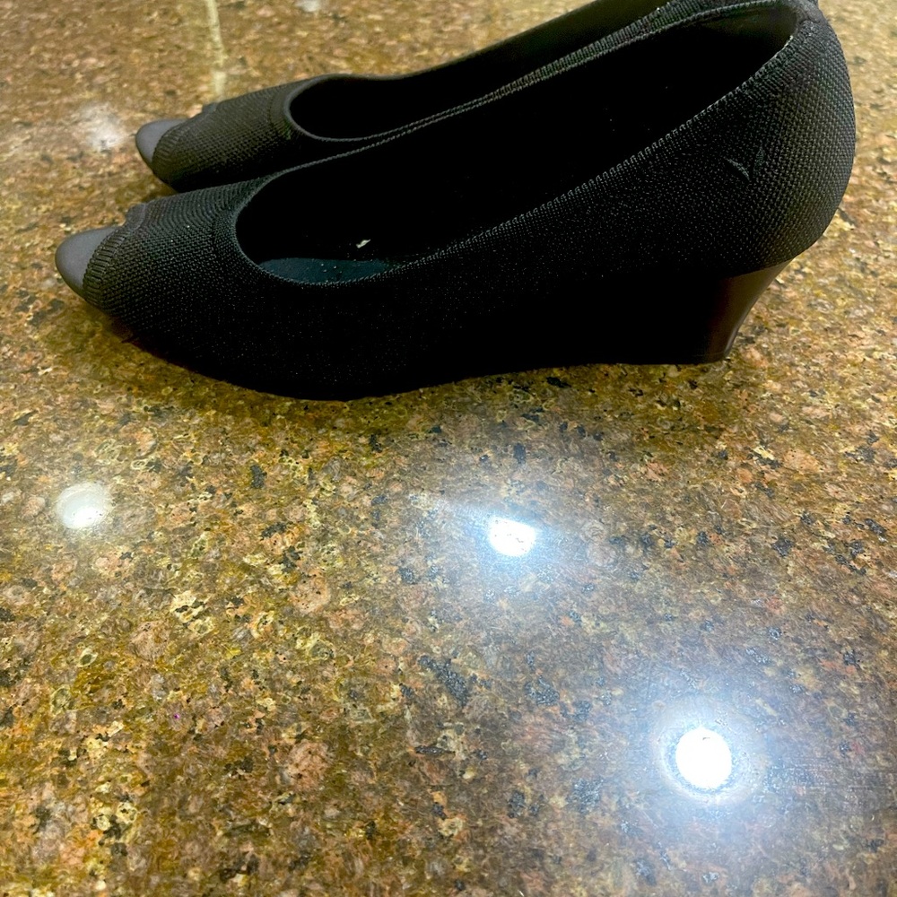Elegant Black Women's Wedge Shoes